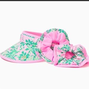 Lilly Pulitzer visor and scrunchie set